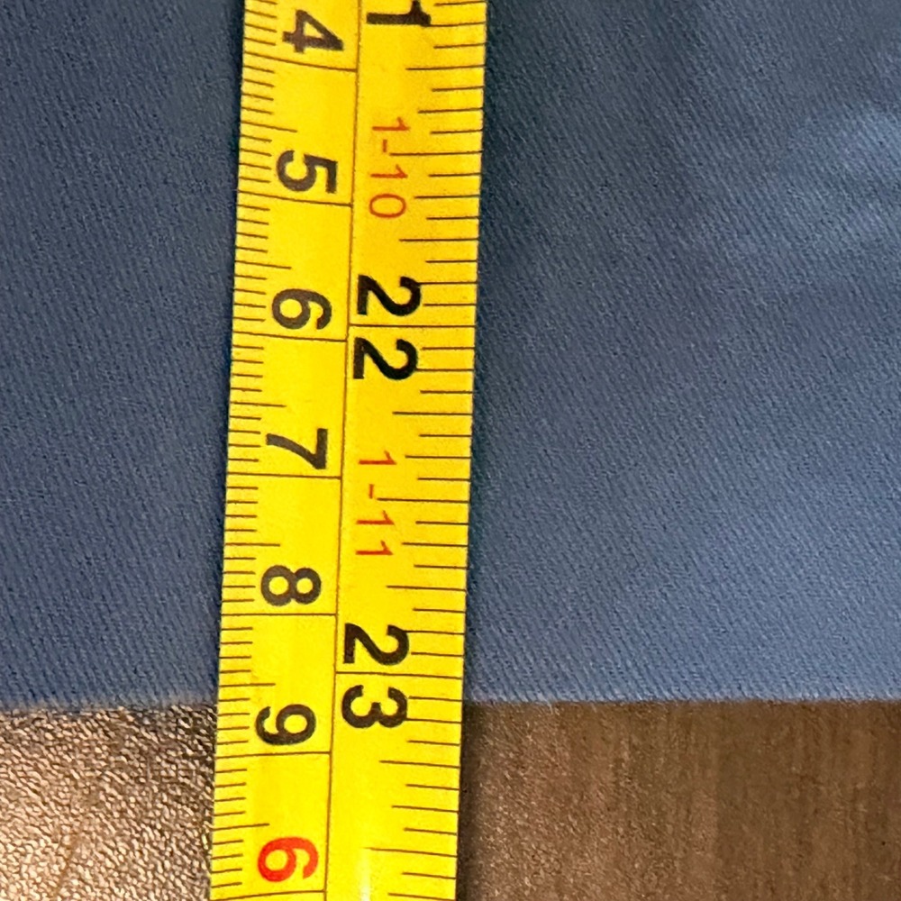VTG JH Collectibles Petite Eva Blue Straight Leg Pants Trousers Size 4P Cotton - Picture 6 of 7